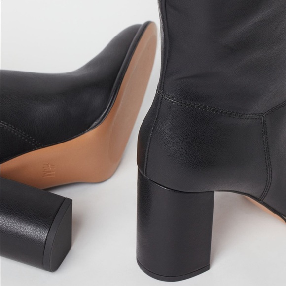 Knee high, H&M faux leather, black boots, size 11 - Picture 5 of 12